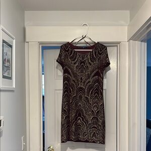 Elegant Black and Gold Women's Dress